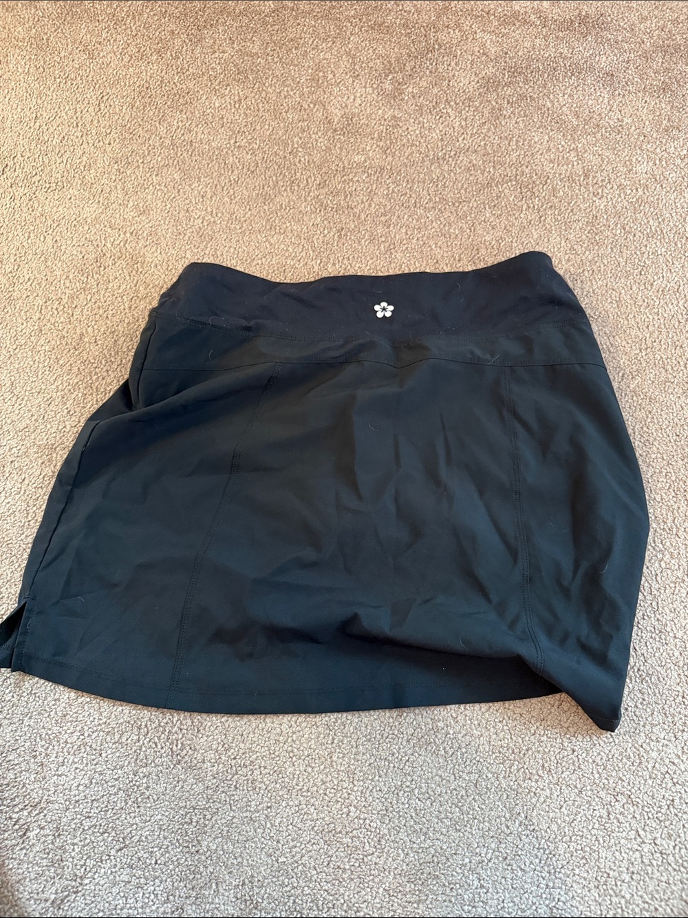 Tuff Athletics Black A-Line Active Skirt with Zip Pocket - Picture 3 of 4